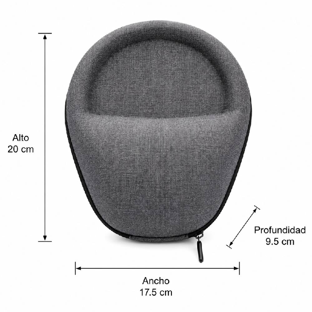 Imagen 2 del producto Estuche tapa dura Izuum para audífonos on ear, antigolpes, gris